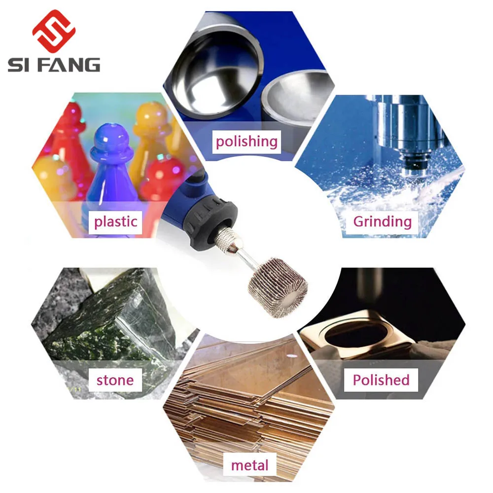 5PC Sandpaper Grinding Flap Polishing Wheels Sanding Disc Shutter Polishing Wheel For Rotary Dremel Tool 60/80/120Grit 6MM Shank