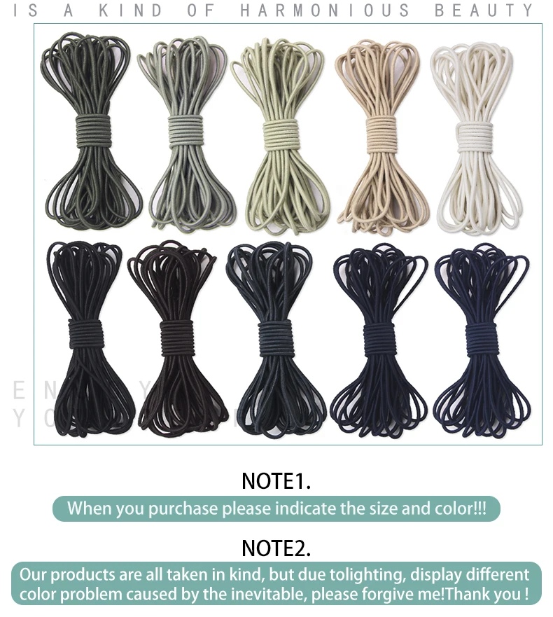2.5mm Elastic Rope Elastic Band Shock Cord Bungee Rubber Band Stretch Thread for Garment Accessory Craft Handmade DIY