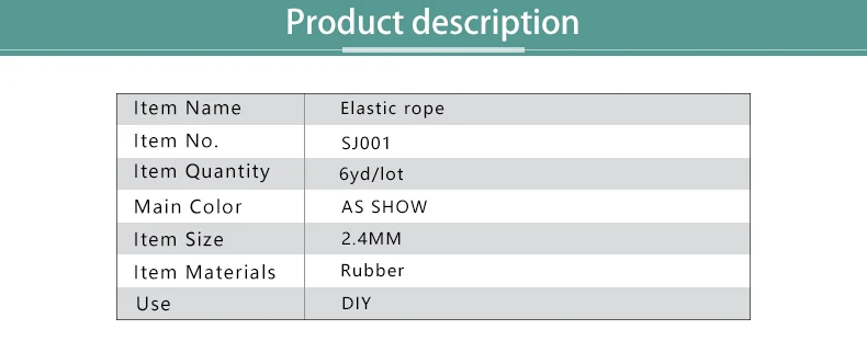 2.5mm Elastic Rope Elastic Band Shock Cord Bungee Rubber Band Stretch Thread for Garment Accessory Craft Handmade DIY