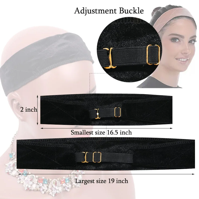 Silicon Wig Band Elastic Wig Grip Brown Transparent Black Headband For Fix Wigs Beige Hair Band Without Gel Or Glue Non Slip
