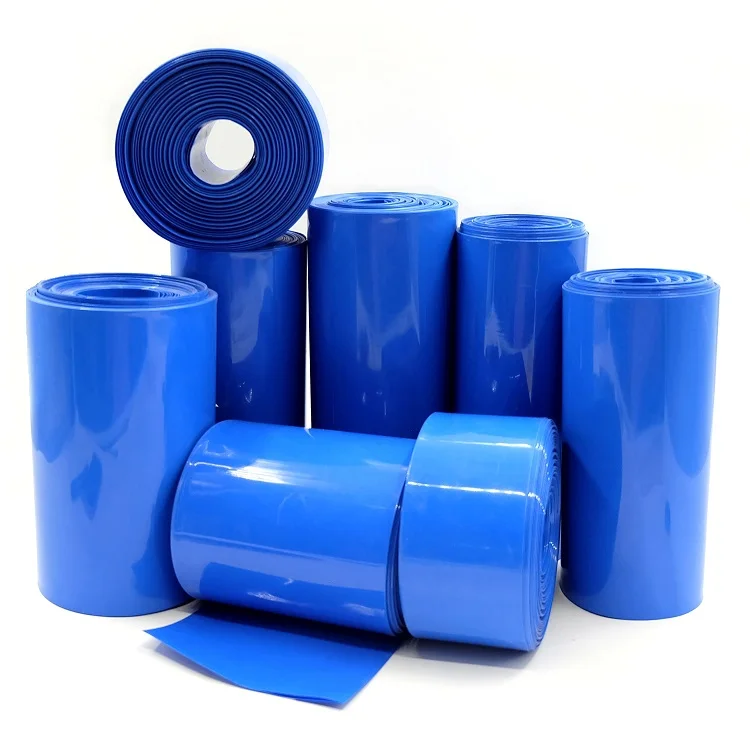 1/8/15M PVC Heat Shrink Tube 18650 Lipo Battery Pack 105mm ~ 300mm Insulated Protection Film Wrap lithium Case Cable Sleeve Blue