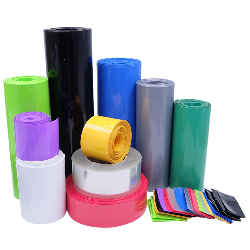 1/8/15M PVC Heat Shrink Tube 18650 Lipo Battery Pack 105mm ~ 300mm Insulated Protection Film Wrap lithium Case Cable Sleeve Blue