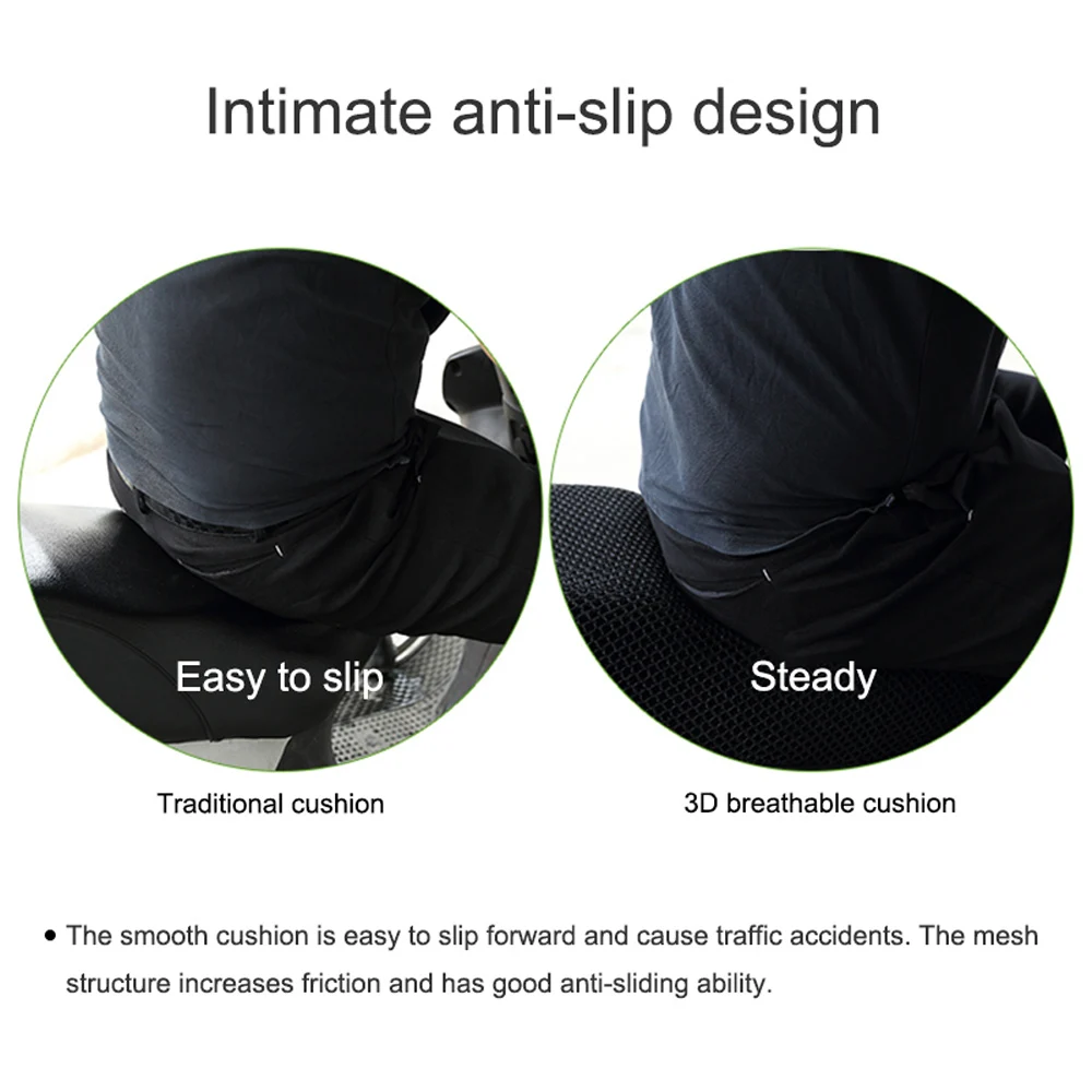 DSYCAR 1Pcs Anti-Slip 3D Mesh Fabric Seat Cover Breathable Waterproof Motorcycle Motorbike Scooter Seat Covers Cushion S-XXXXXL