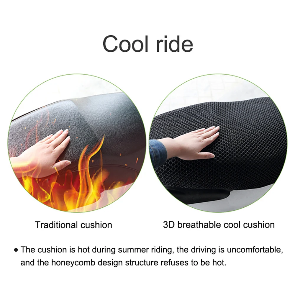 DSYCAR 1Pcs Anti-Slip 3D Mesh Fabric Seat Cover Breathable Waterproof Motorcycle Motorbike Scooter Seat Covers Cushion S-XXXXXL