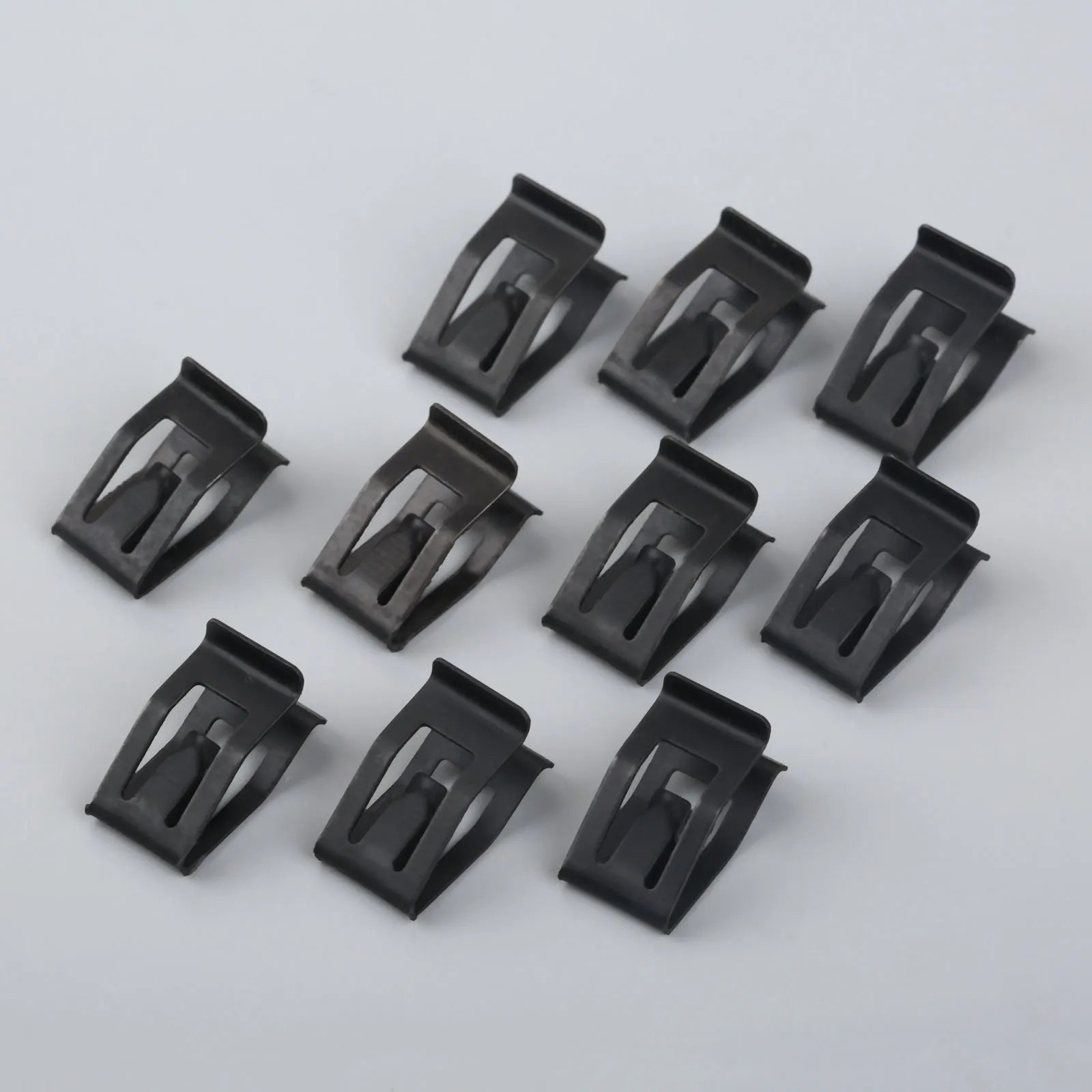 10Pcs Car Front Console Dash Dashboard Auto Door Trim Metal Retainer Black Rivets Fastener Clips Fit for Ford Mazda Audi Toyota