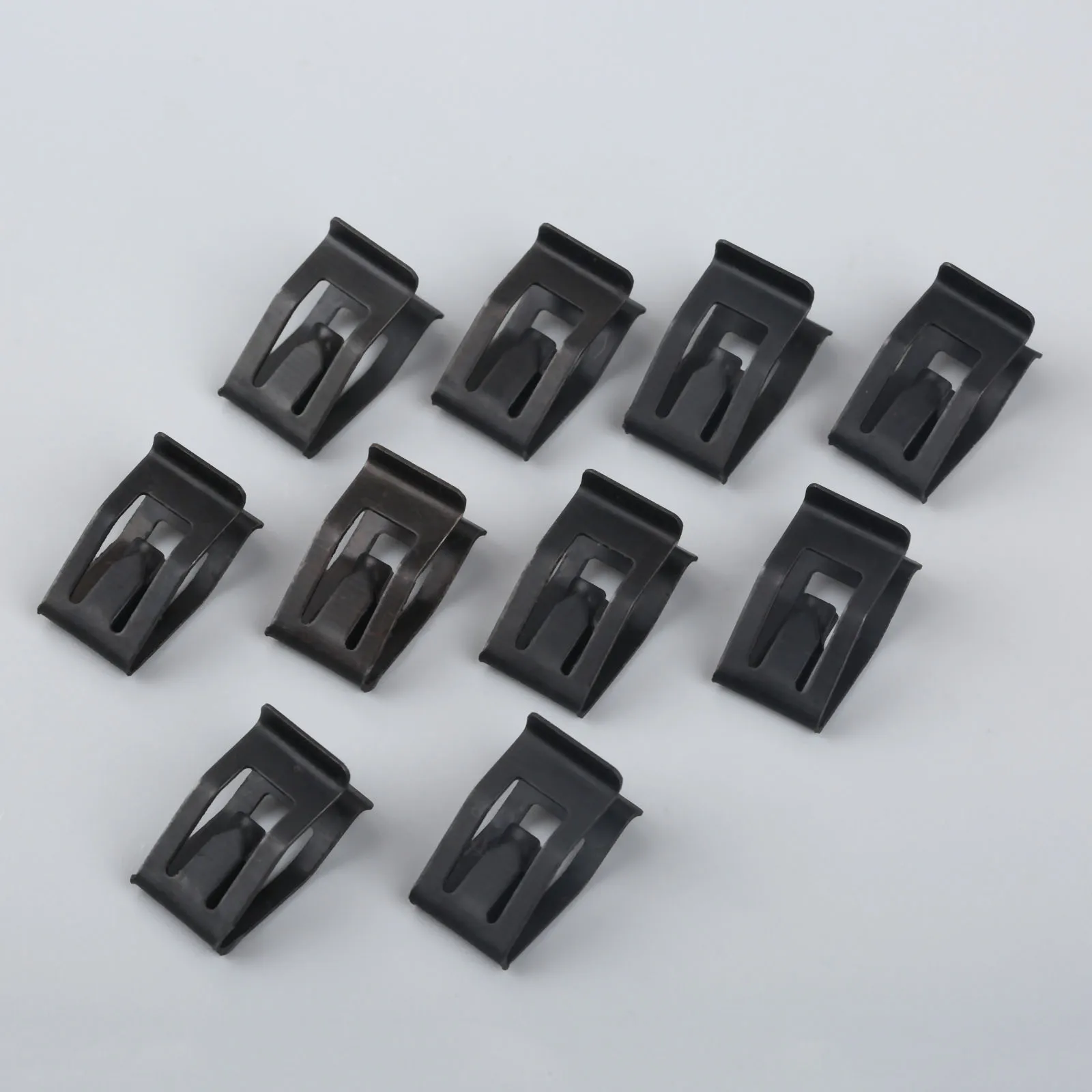 10Pcs Car Front Console Dash Dashboard Auto Door Trim Metal Retainer Black Rivets Fastener Clips Fit for Ford Mazda Audi Toyota