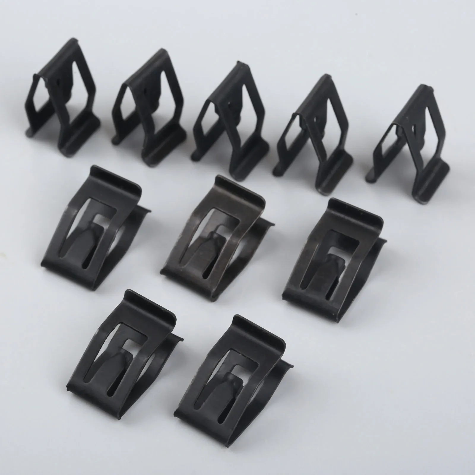 10Pcs Car Front Console Dash Dashboard Auto Door Trim Metal Retainer Black Rivets Fastener Clips Fit for Ford Mazda Audi Toyota