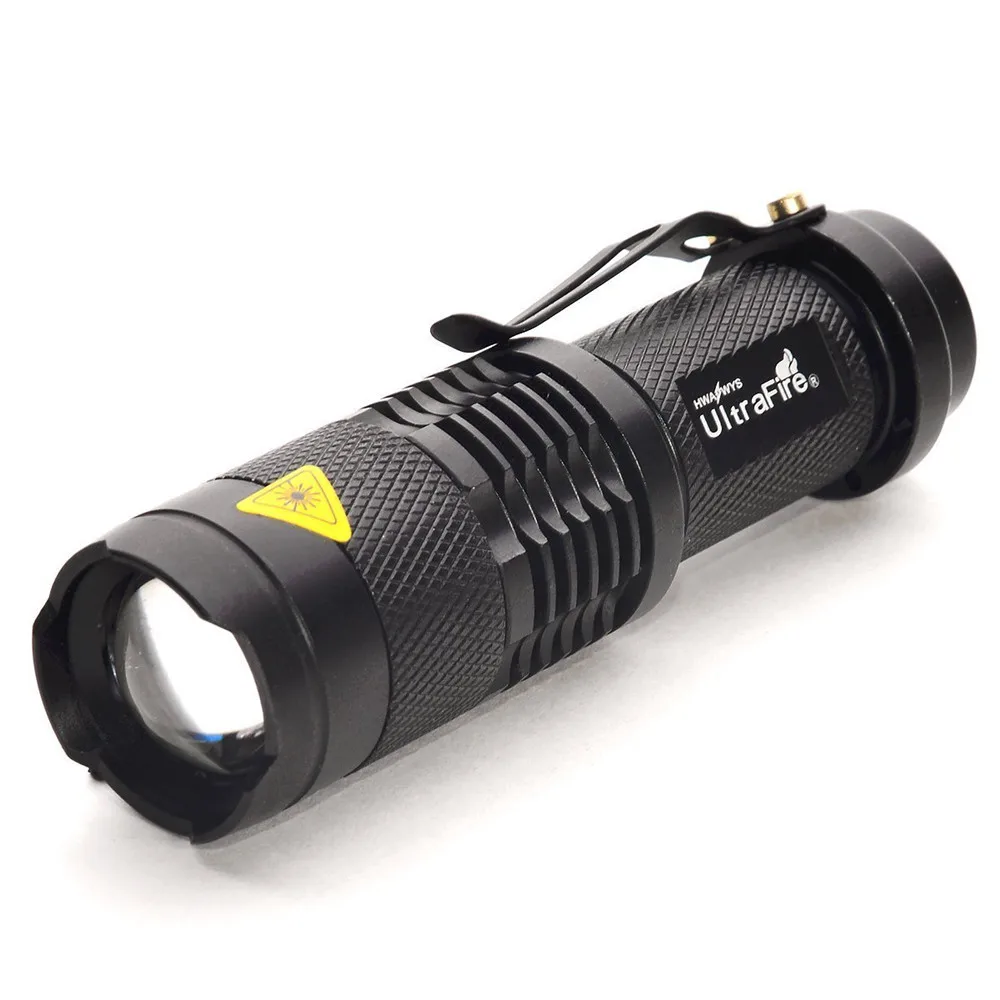 UltraFire SK68 EDC Flashlight 1/3-Mode AA Battery Lamp Zoomable 14500 Flashlights Pocket Mini Torch Light Rechargeable Lantern