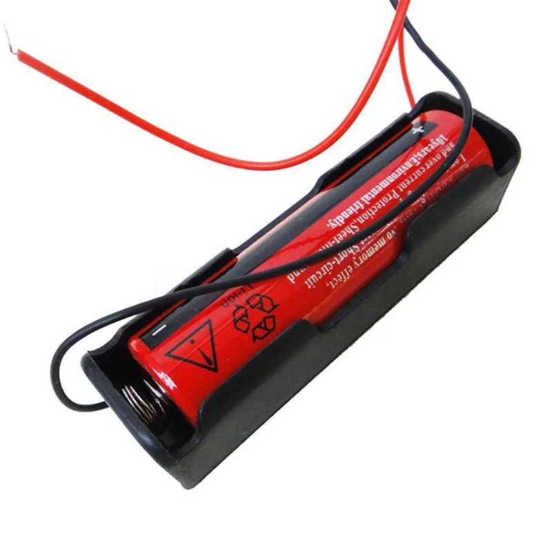 1Pc Black 18650 Battery Holder 3.7V Clip Holder Box Case For Rechargeable Li-ion Battery Storage Box 18650 Battery Holder