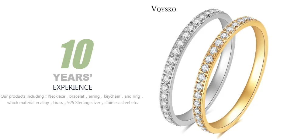 Full Small CZ Zircon Channel Setting Stainless Steel Engagement Rings for Women