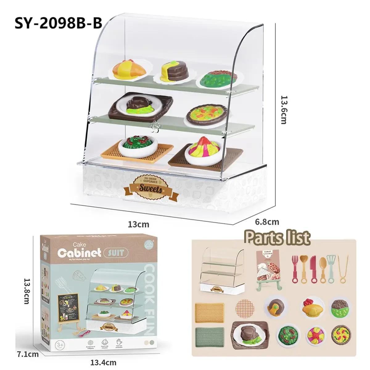 1:12 Scale Dollhouse Miniature Cake Store Decoration Bakery Stand Display Food Set Model Play House For Girl Gift Kitchen Toy