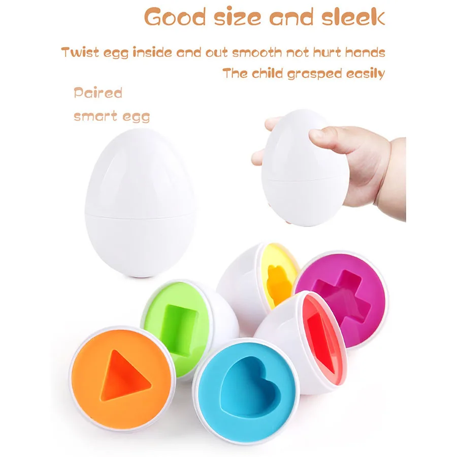 Montessori Eggs 3D Puzzle Learning Education Math Toys Kids Shape Match Smart Game for Children Educational Easter Gifts for Kid