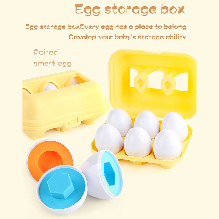Montessori Eggs 3D Puzzle Learning Education Math Toys Kids Shape Match Smart Game for Children Educational Easter Gifts for Kid