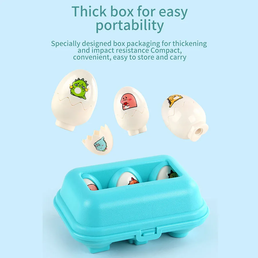 Montessori Eggs 3D Puzzle Learning Education Math Toys Kids Shape Match Smart Game for Children Educational Easter Gifts for Kid