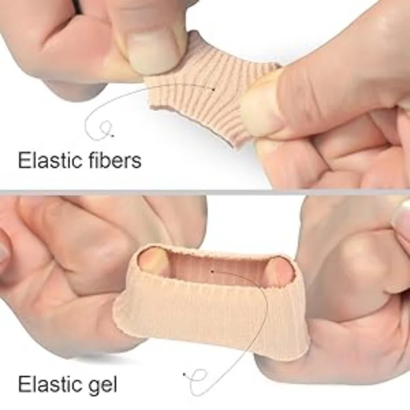 Gel Toe Cover Elastic Fibre Finger Protective Tube Toe Protection Pipe Reduce Friction Silicone Foot Protector Feet Care Parts
