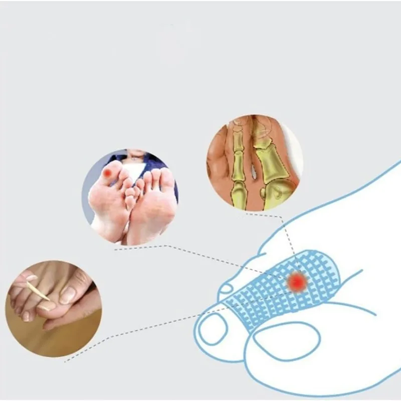 Gel Toe Cover Elastic Fibre Finger Protective Tube Toe Protection Pipe Reduce Friction Silicone Foot Protector Feet Care Parts