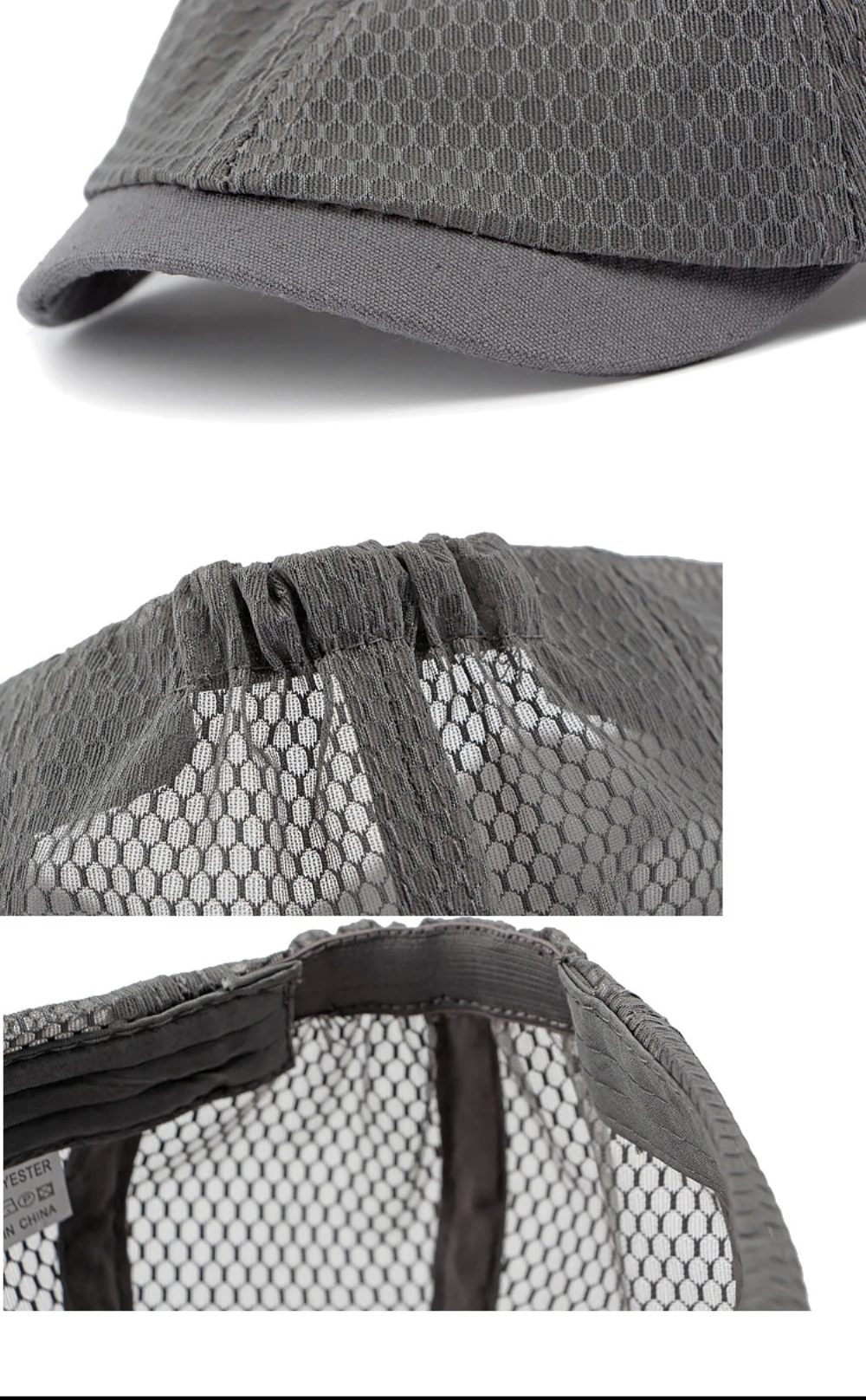 HT4364 Spring Summer Breathable Mesh Flat Cap Men Women Octagonal Cap Artist Painter Beret Hat Male Female Solid Plain Beret Cap