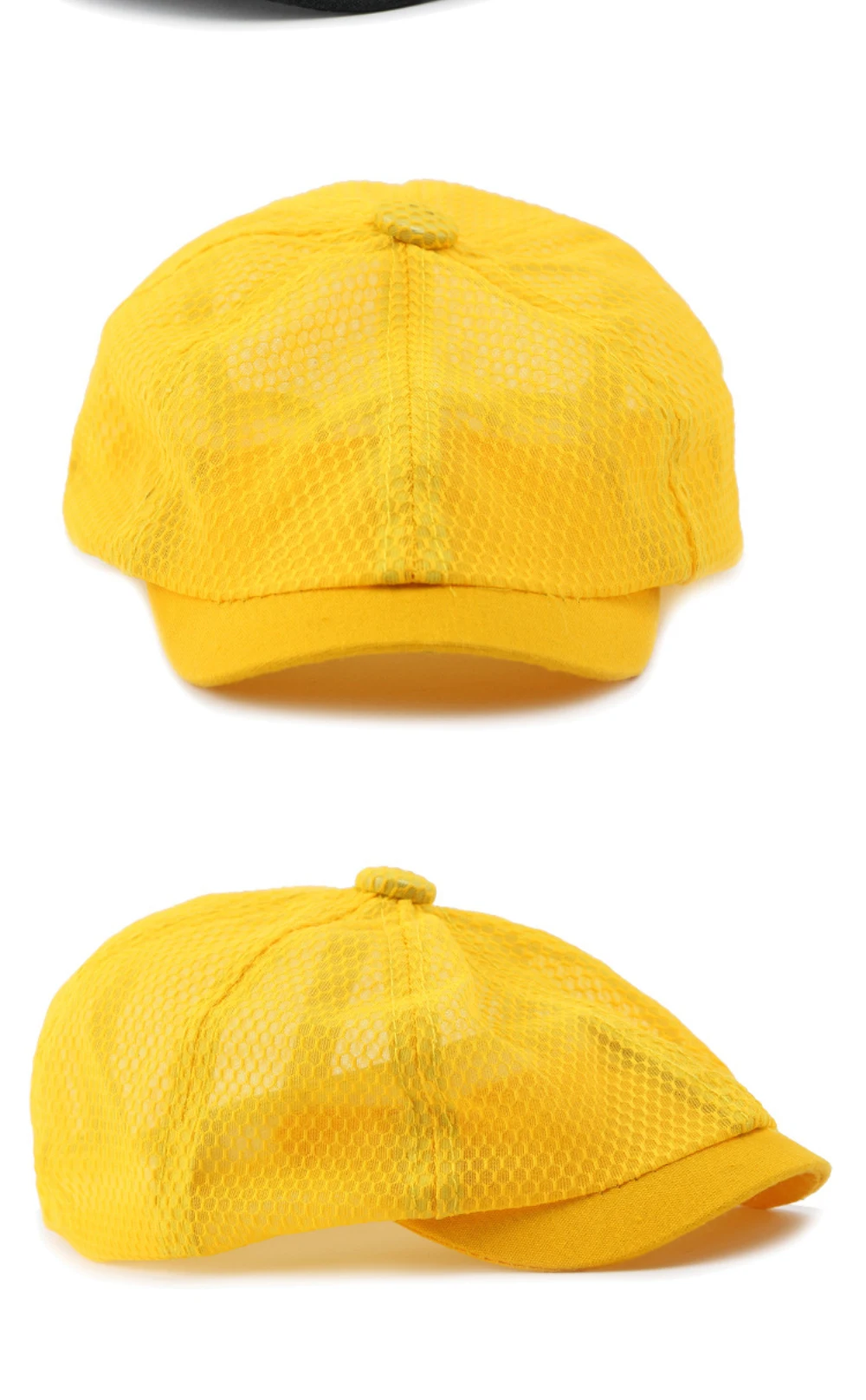 HT4364 Spring Summer Breathable Mesh Flat Cap Men Women Octagonal Cap Artist Painter Beret Hat Male Female Solid Plain Beret Cap