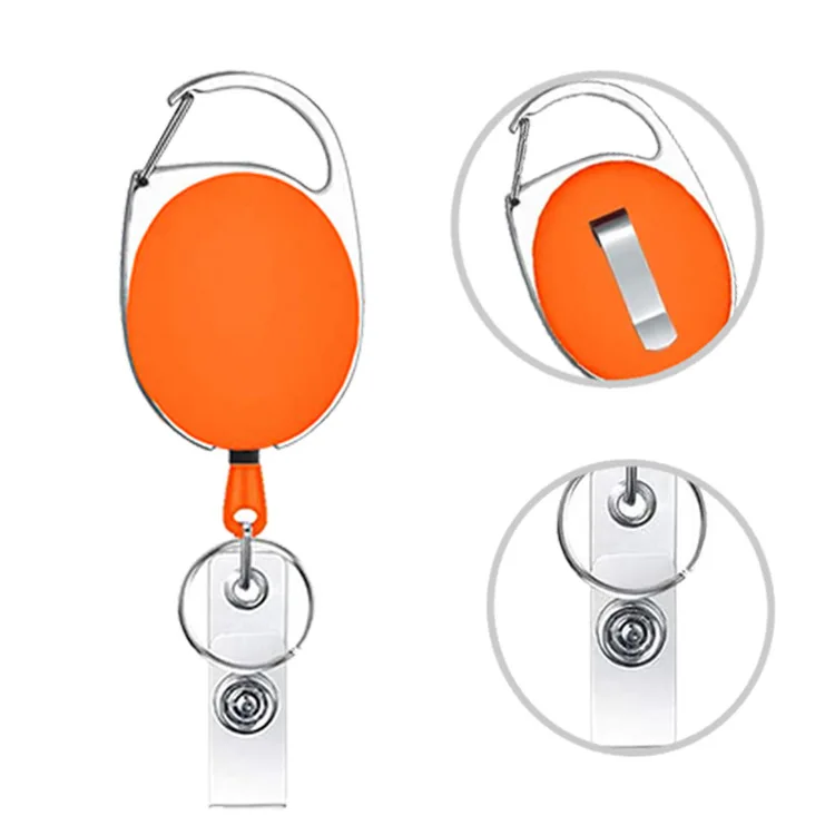 Transparent Cards Slots ID Tag Badge Holder with Badge Reel Cards Storage Organizer Employee Pass Work Card Case Sleeve