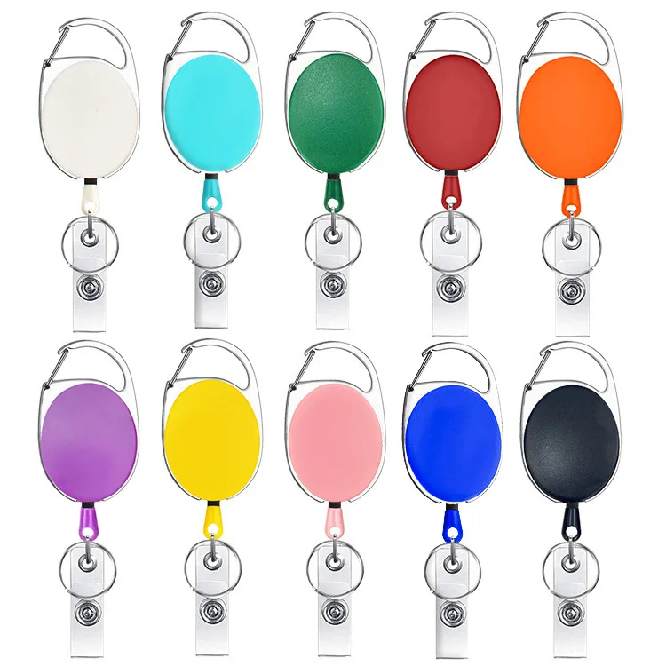 Transparent Cards Slots ID Tag Badge Holder with Badge Reel Cards Storage Organizer Employee Pass Work Card Case Sleeve
