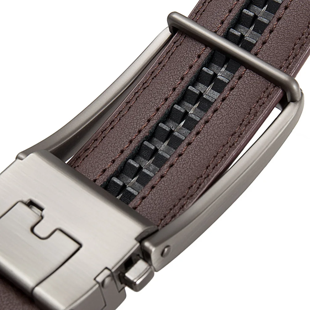 3.5cm Width Click Belts for Men Brand Designer Automatic Buckle Genuine Leather Men's Jeans High Quality Waist Strap 90-130cm