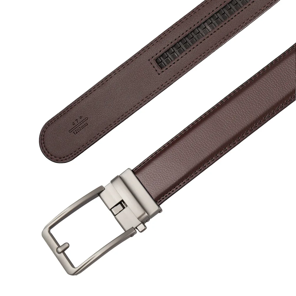 3.5cm Width Click Belts for Men Brand Designer Automatic Buckle Genuine Leather Men's Jeans High Quality Waist Strap 90-130cm