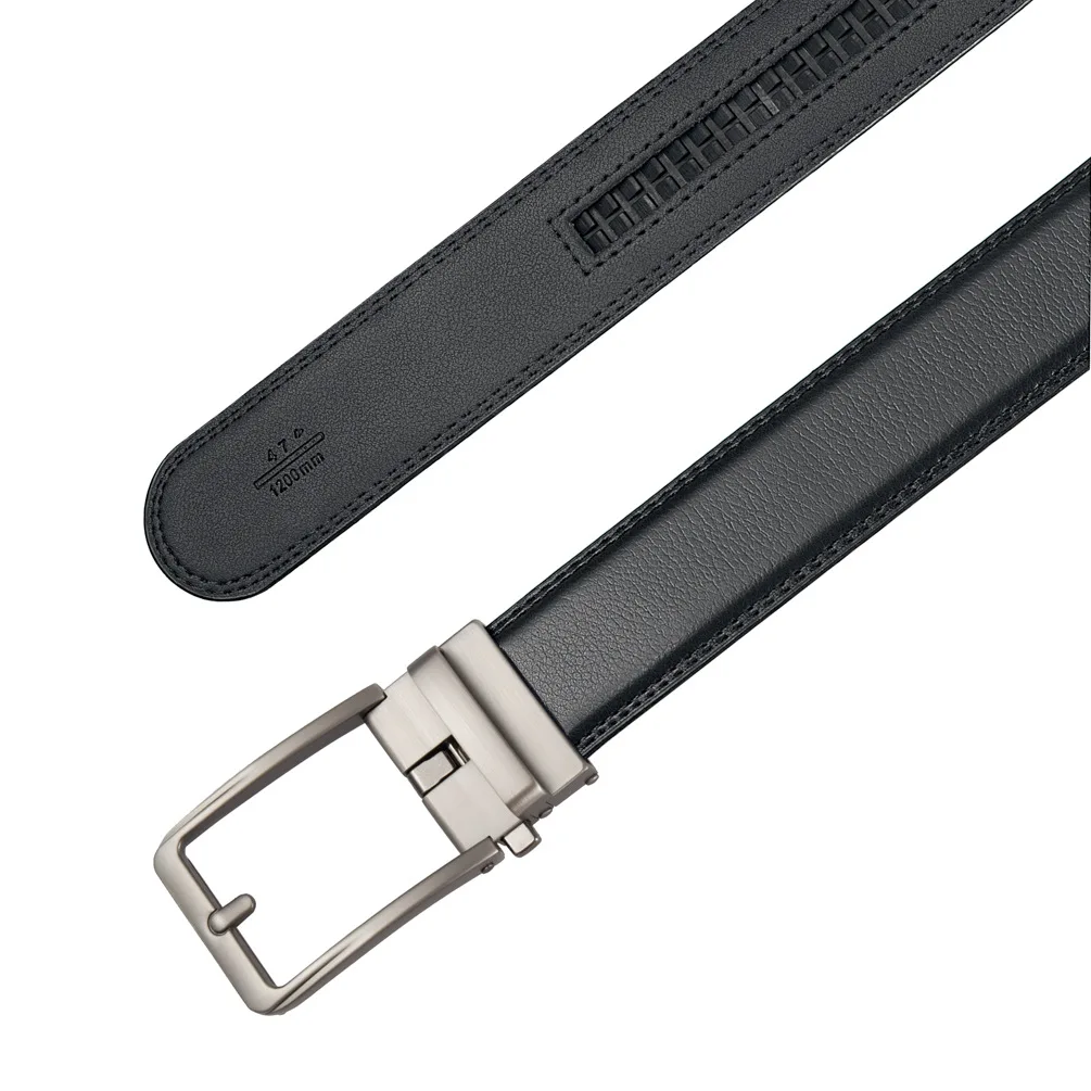 3.5cm Width Click Belts for Men Brand Designer Automatic Buckle Genuine Leather Men's Jeans High Quality Waist Strap 90-130cm