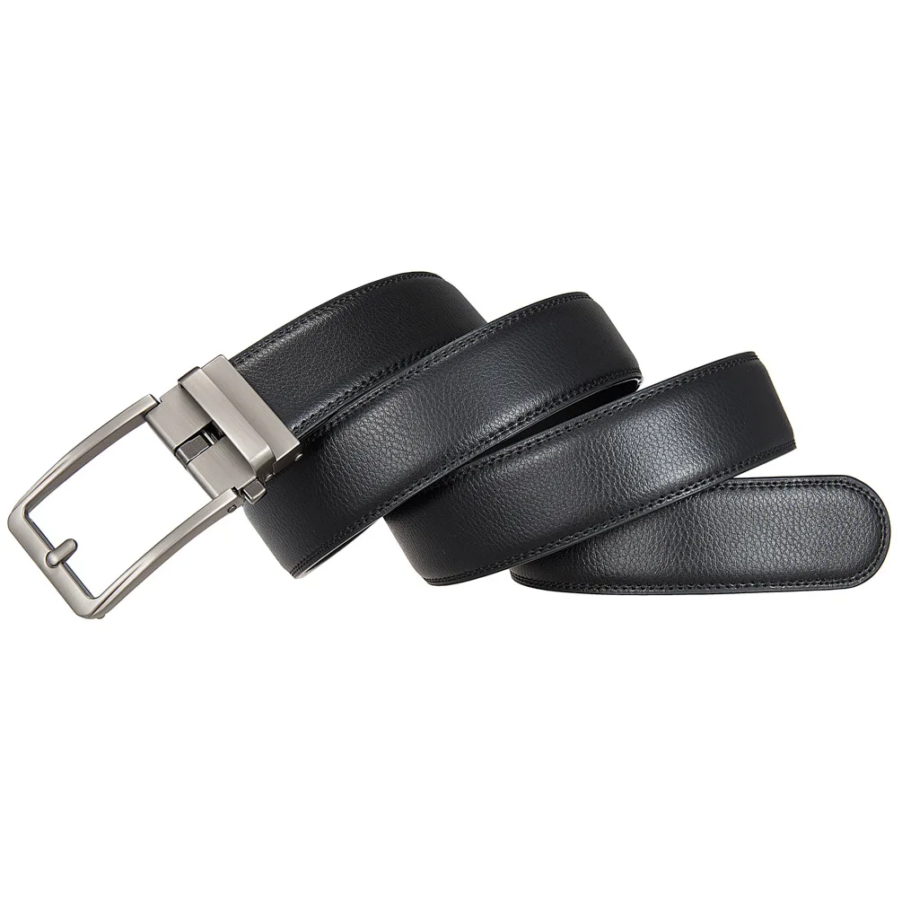 3.5cm Width Click Belts for Men Brand Designer Automatic Buckle Genuine Leather Men's Jeans High Quality Waist Strap 90-130cm