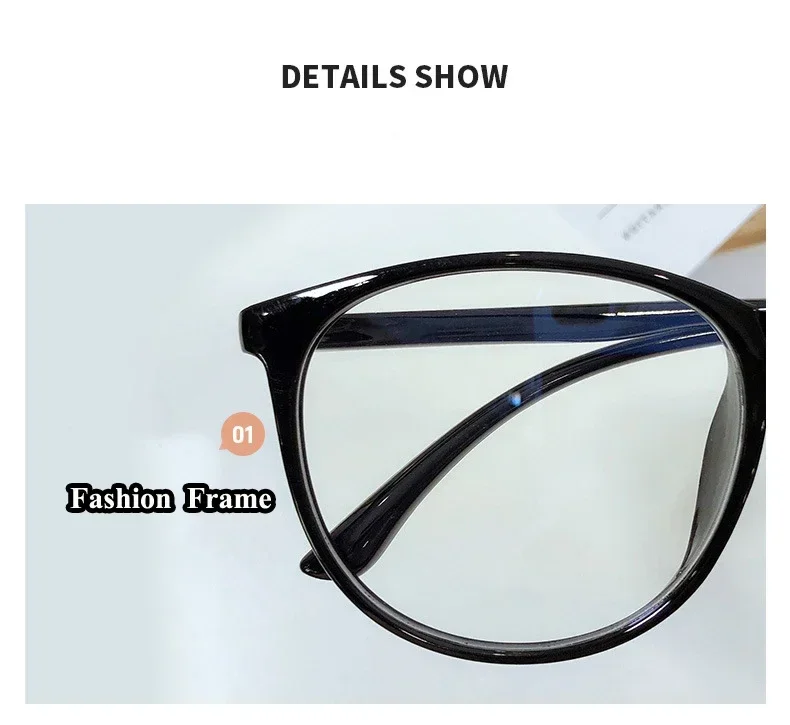Ultra Light Anti Blue Light Near Sight Glasses New Trendy Large Frame Myopia Glasses Clear Lens Oversized Short Sight Glasses
