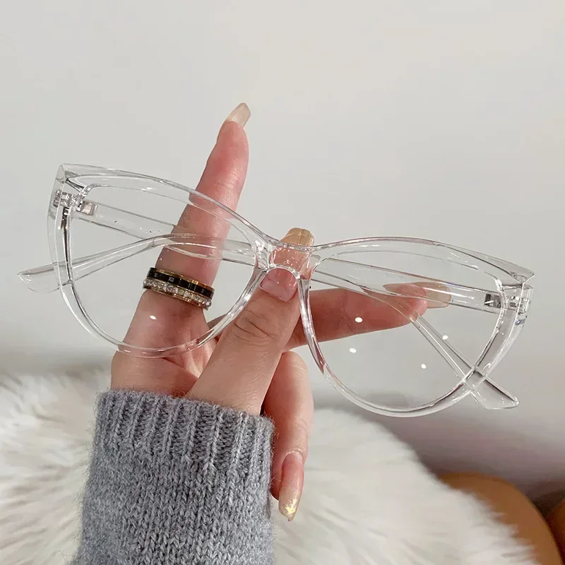 New Fashion Ladies Cat Eye Frame Myopia Glasses Luxury Design Blue Light Blocking Minus Eyeglasses Near Sight Eyewear 0 To -4.0