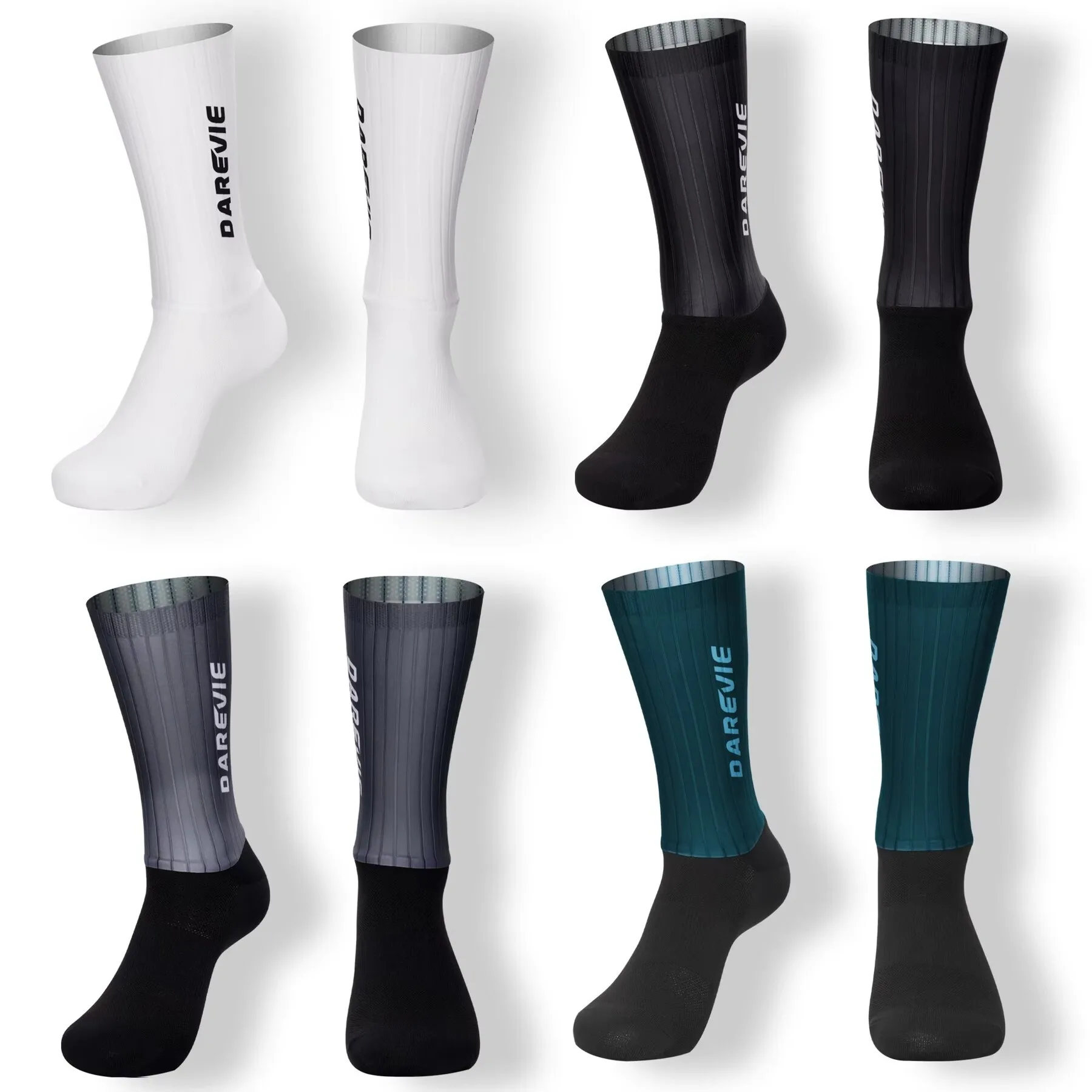 2026 New Aero Darevie Socks High Speed Cycling Sock Pro Sports for Men Anti-slip Breathable Athletic Moisture Control