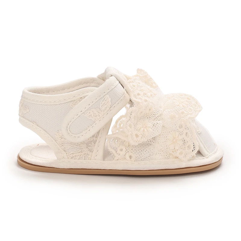Summer girl baby sandals 0-1 year old baby walking shoes sweet princess shoes breathable toe wrap non slip soft sole