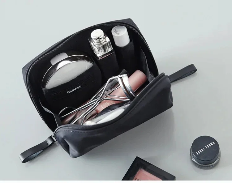2024 New Women's Small Bag Toiletry Bag Portable Mini Solid Color Korean Makeup Bag Large Capacity Waterproof Storage Clutch Bag