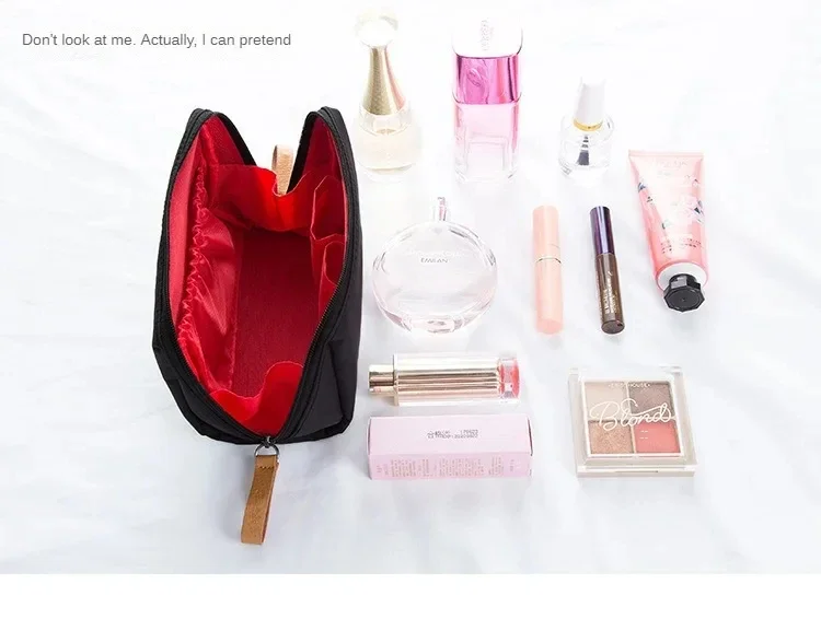 2024 New Women's Small Bag Toiletry Bag Portable Mini Solid Color Korean Makeup Bag Large Capacity Waterproof Storage Clutch Bag