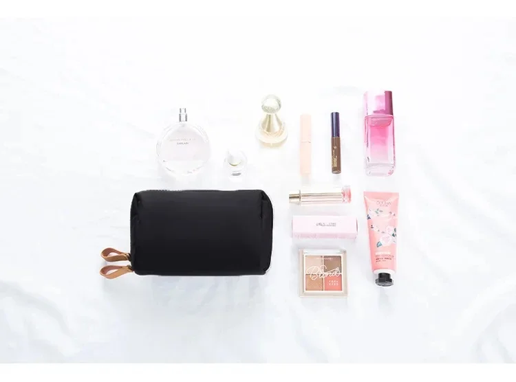 2024 New Women's Small Bag Toiletry Bag Portable Mini Solid Color Korean Makeup Bag Large Capacity Waterproof Storage Clutch Bag