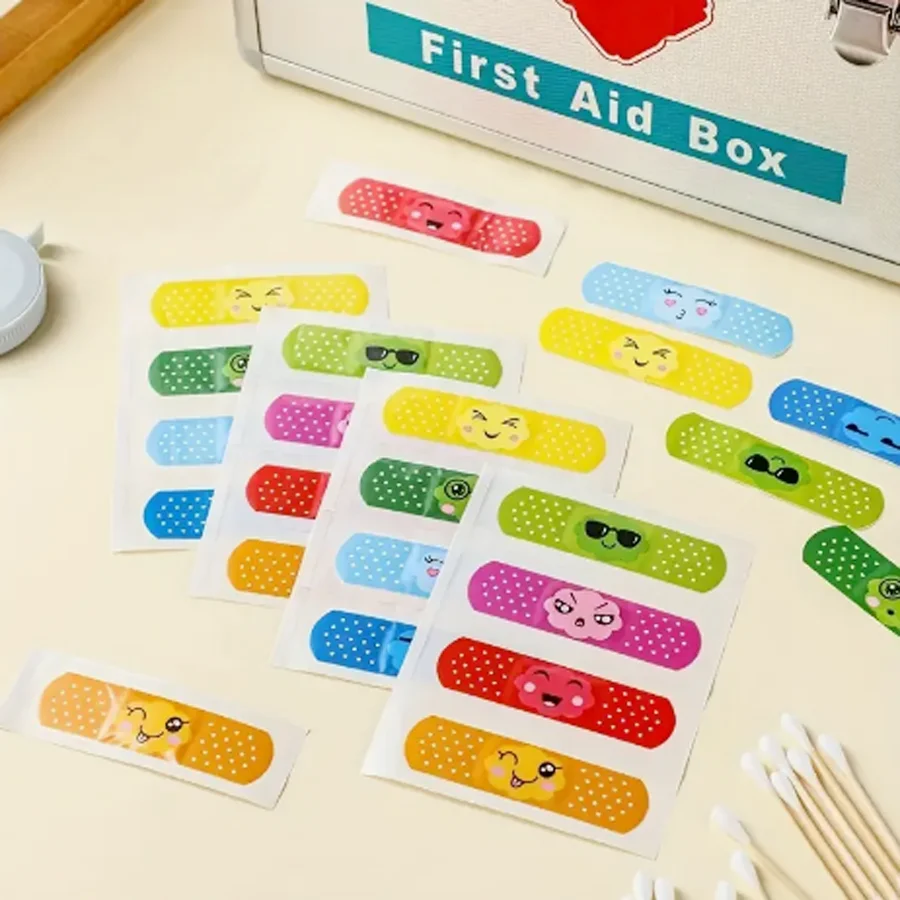 16/40pcs Cartoon Band for Kids Adults Wound Dressing Plasters for First Strips Patch Waterproof Adhesive Bandages
