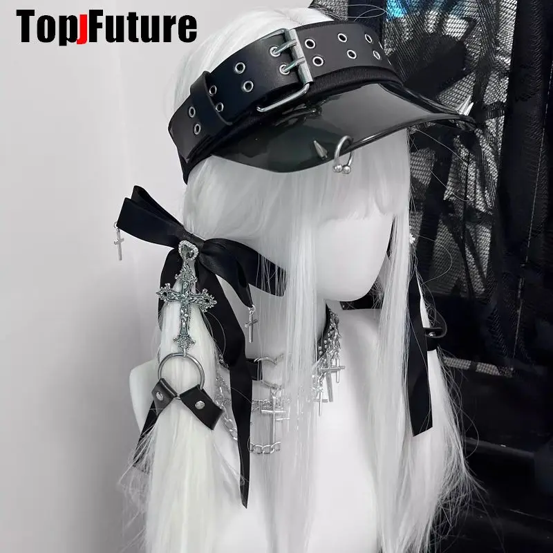 Wholesale Custom Make Customized Empty Top Cap Punk Cute Subculture Hat Summer Sweet Cool Spicy Girl Handmake Sun Hats Clips