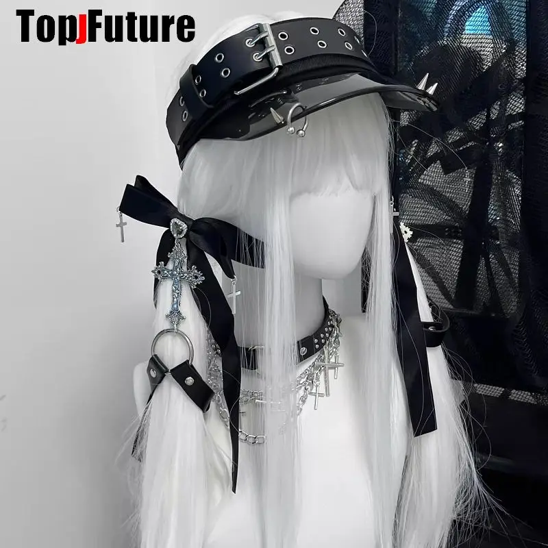 Wholesale Custom Make Customized Empty Top Cap Punk Cute Subculture Hat Summer Sweet Cool Spicy Girl Handmake Sun Hats Clips
