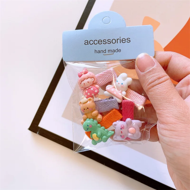 5 Pcs/Set Cute Baby Girls Small Hair Clips Heart mini hairclip Flower hairpin Princess Hair pins Hair Accessories For Kids Girls