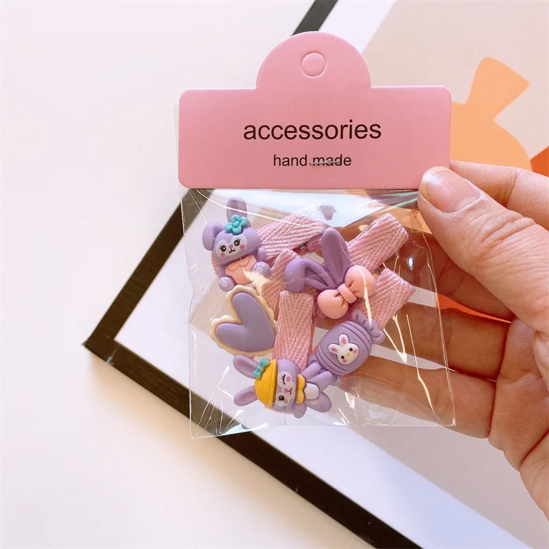 5 Pcs/Set Cute Baby Girls Small Hair Clips Heart mini hairclip Flower hairpin Princess Hair pins Hair Accessories For Kids Girls