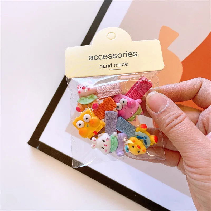 5 Pcs/Set Cute Baby Girls Small Hair Clips Heart mini hairclip Flower hairpin Princess Hair pins Hair Accessories For Kids Girls