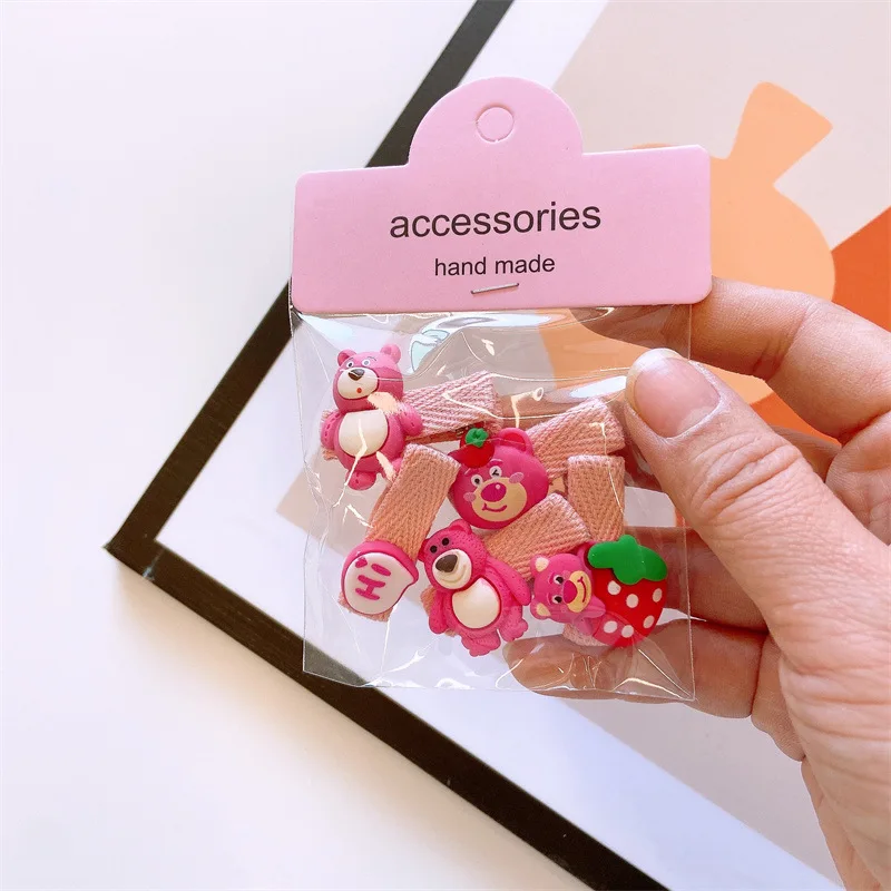 5 Pcs/Set Cute Baby Girls Small Hair Clips Heart mini hairclip Flower hairpin Princess Hair pins Hair Accessories For Kids Girls