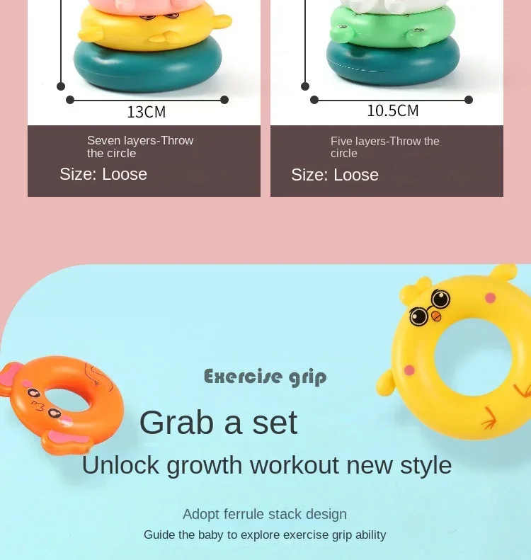 New Baby Toys 0-12 Montns Puzzle Pyramid Tower Cup Stacking Toys Montessori Educational Beach Kids Pool Bathtub Toy Kids Gift