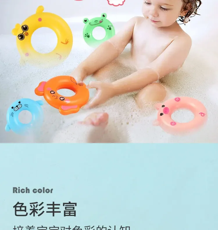 New Baby Toys 0-12 Montns Puzzle Pyramid Tower Cup Stacking Toys Montessori Educational Beach Kids Pool Bathtub Toy Kids Gift