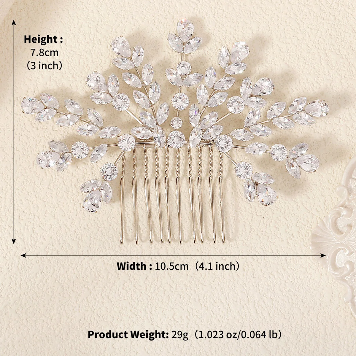 Sparkling Zirconia Hair Comb Halloween Party Headbands Hair Clips Classic Jewelry Headpieces For Women Holiday Gifts