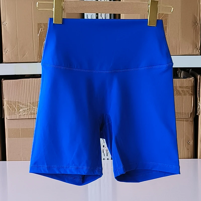 Women Sports Shorts High Waist Yoga Shorts Slim Fit Butt Lift Gym Running High Elastic Nylon Shorts