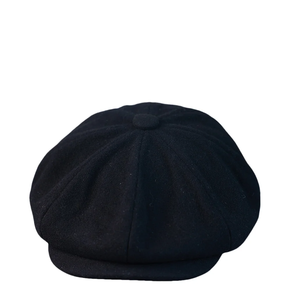 New Wool Newsboy Cap Black Khaki Men Women British Gatsby Retro Hat Driver Flat Cap for Male Vintage Beret for Men 009