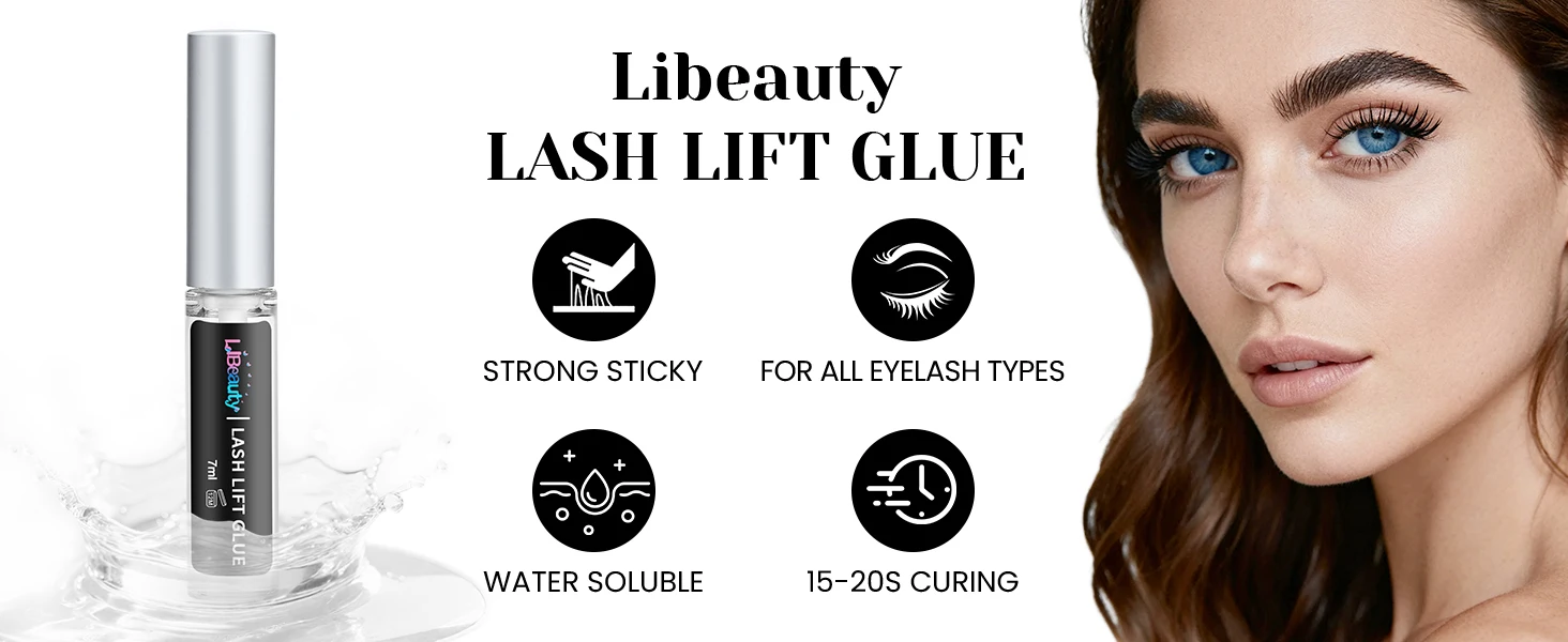 Libeauty 7ml Super Strong Lash Lift Glue Lash Lifting Adhesive Clear Eyelash Lifting Adhesive EyelashLift Glue Makeup Tools