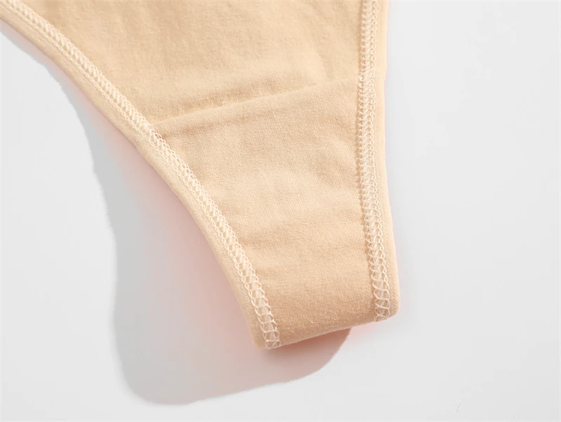 FINETOO 1/2/3/5/8Pcs Cotton Solid Thongs Women's Panties Sexy Low Waist Underwear Female Breathable G-string Soft Lingerie S-XL