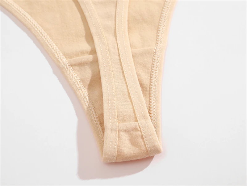 FINETOO 1/2/3/5/8Pcs Cotton Solid Thongs Women's Panties Sexy Low Waist Underwear Female Breathable G-string Soft Lingerie S-XL